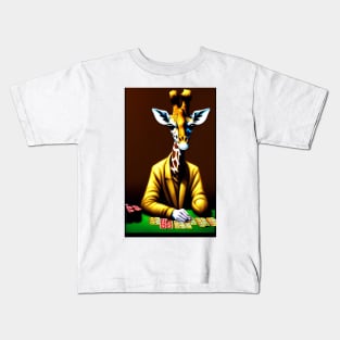 Jack Playing A Lucky Game Of Cards Kids T-Shirt